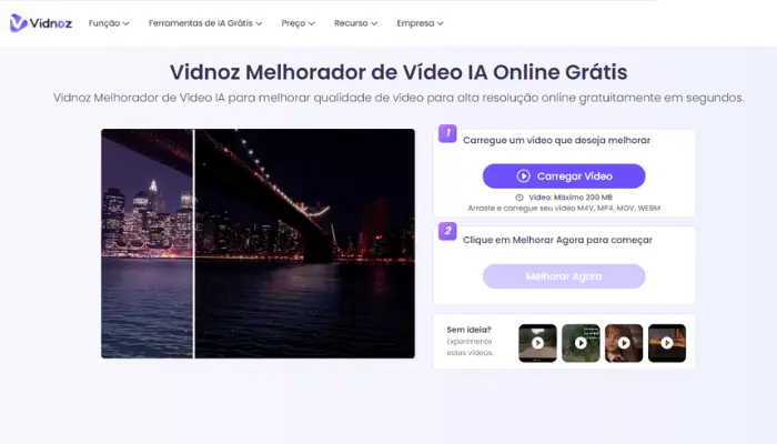vidnoz melhoradir de vídeo ia