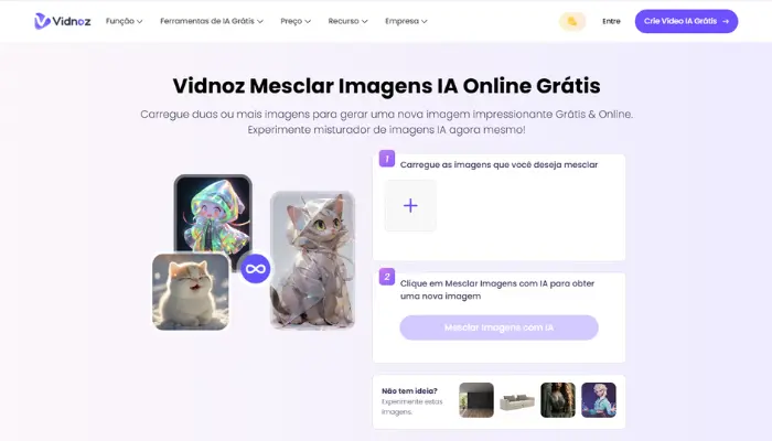 vidnoz mesclar imagens ia online