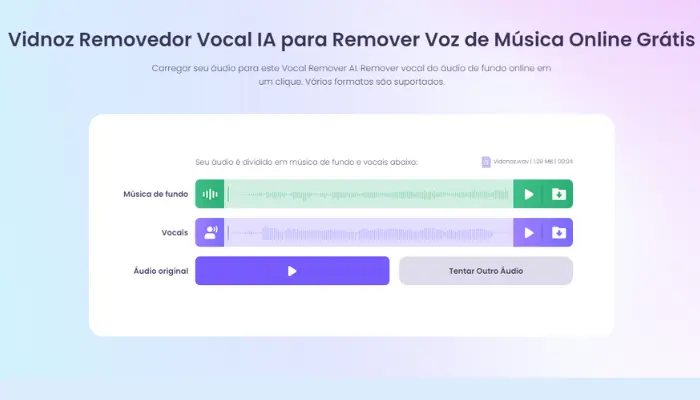 vidnoz remove ruido de audio online ia