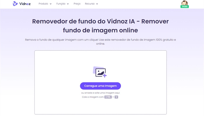 Vidnoz-tirar fundo de imagem online