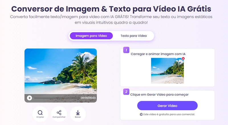 Vidnoz-transformar imagem para vídeo