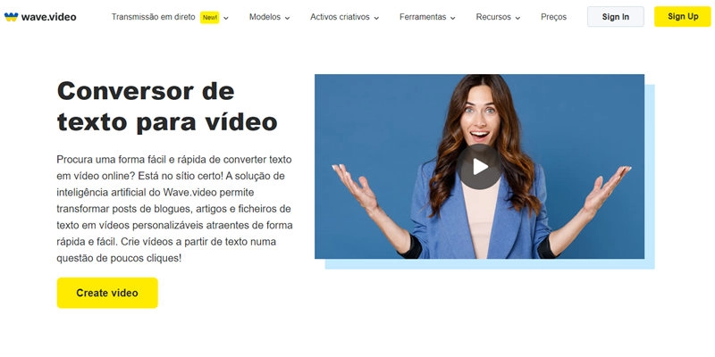 Wavevideo-conversor de texto para vídeo