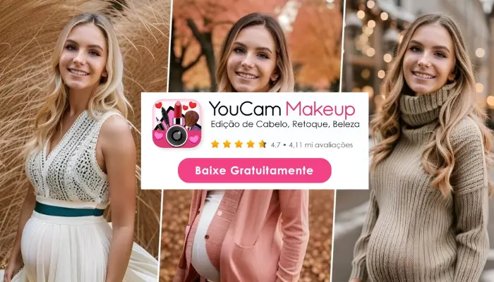 youcam makeup filtro de gravidez