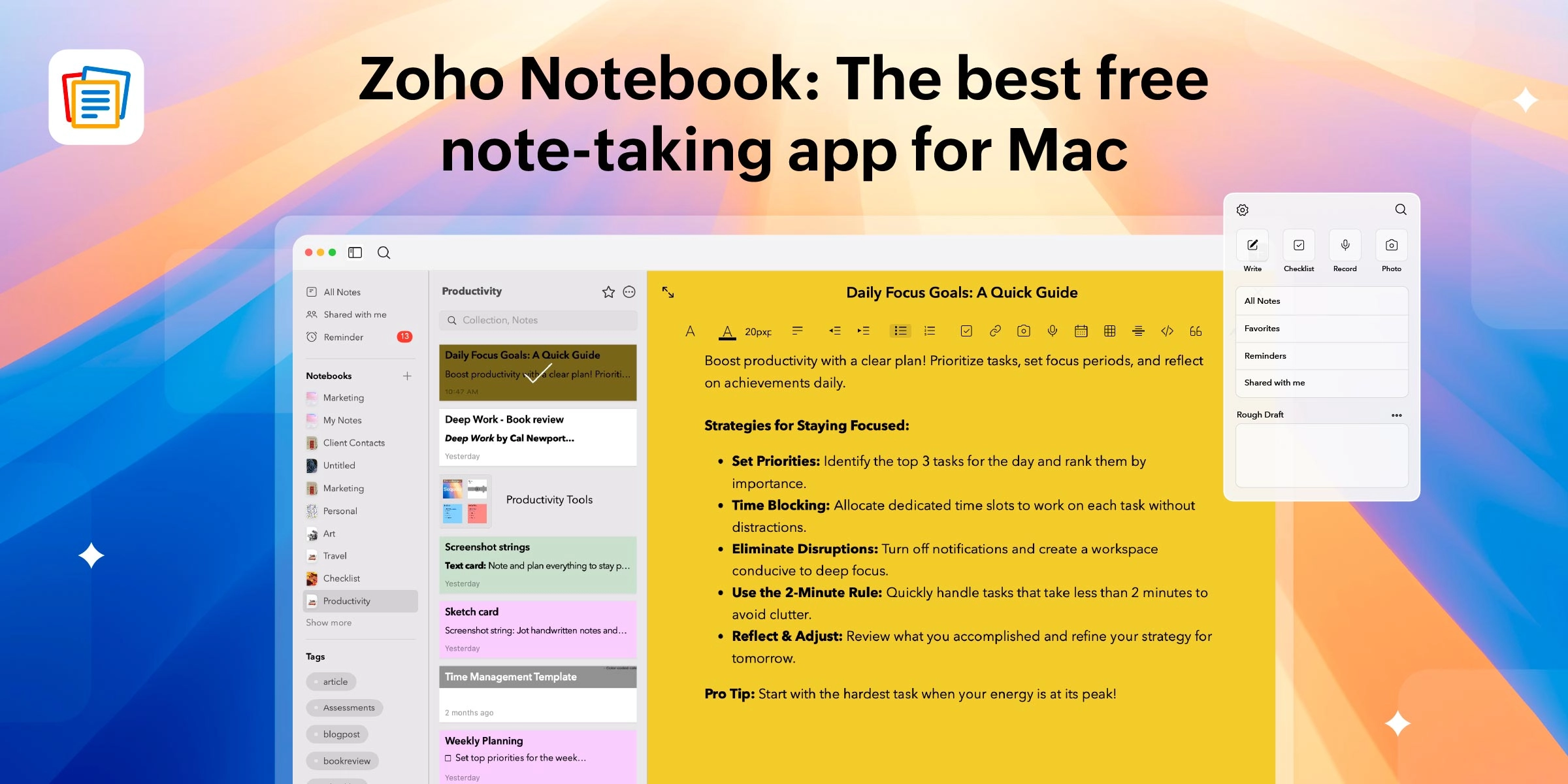 zohonotebook anotacoes online