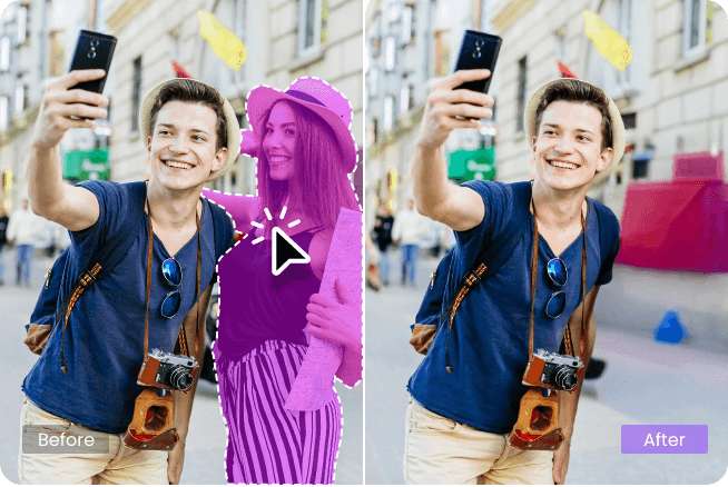 IA remover pessoa da foto