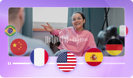 sincronização labial para vídeos em vários idiomas