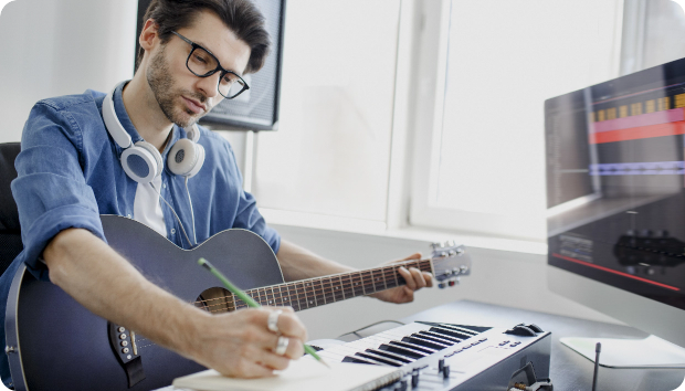criar vídeos com música profissionais para projetos