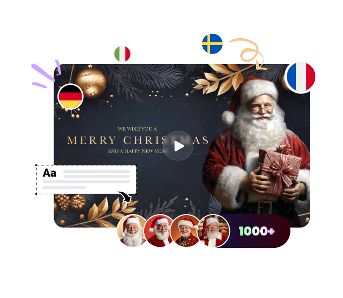 Criar vídeo de Natal personalizado com voz do Papai Noel